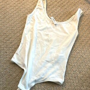 White madewell tank top bodysuit NWT